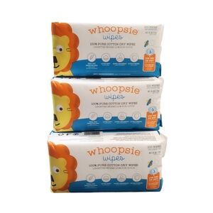 100% Pure Cotton Dry Wipes Hypoallergenic & Absorbent Sensitive Skin 600 Count